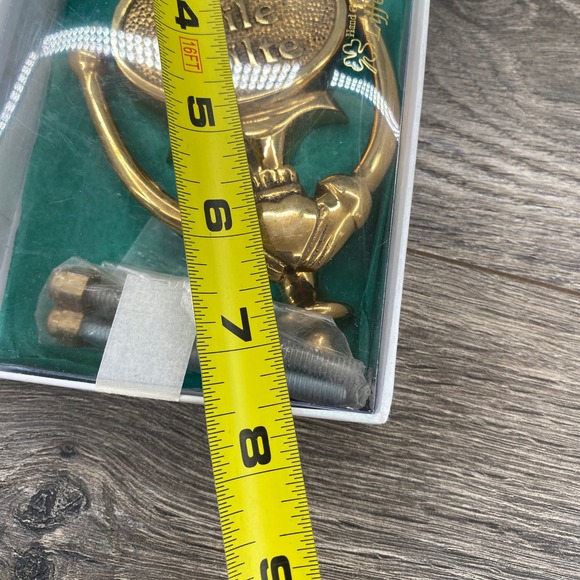 Liffey Artefacts Brass Claddagh Door Knocker Cead Mile Failte Ireland 8 Inch - Picture 4 of 7